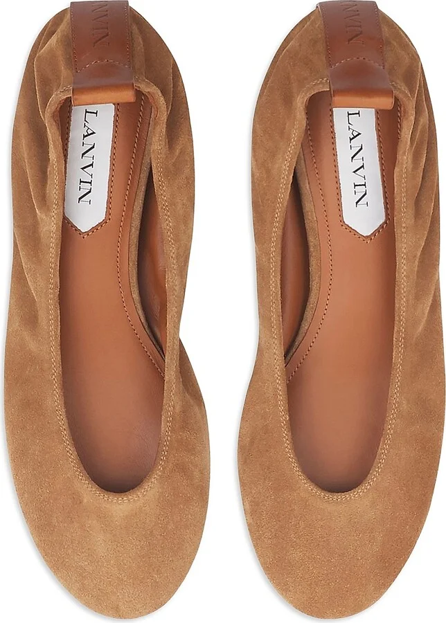 Women's The Suede Ballerina Flats - Brown - Size 4 - Image 3