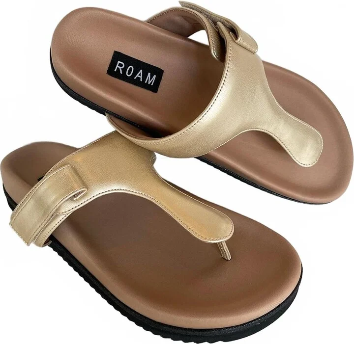 Women's The T Strap Slide In Gold