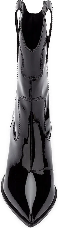 Women's Thelma Patent Leather Short Boots - Black - Size 5.5 - Image 5