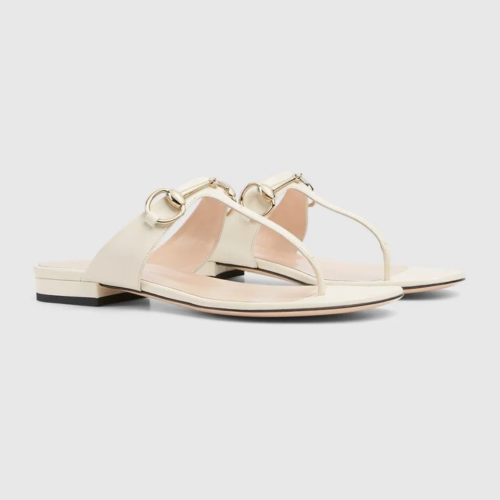 Women's thong sandal with Horsebit - Image 2