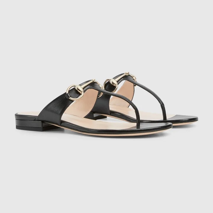 Women's thong sandal with Horsebit - Image 2