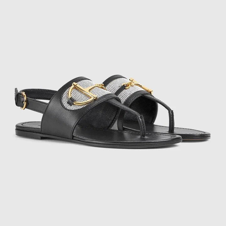 Women's thong sandal with Horsebit - Image 2