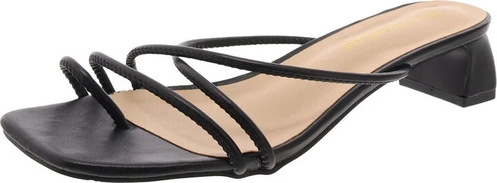 Womens Thong Square Toe Slide Sandals