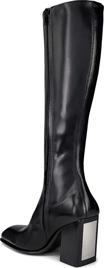 Women's Throttle 95MM Leather Knee-High Boots - Black - Size 5 - Image 3