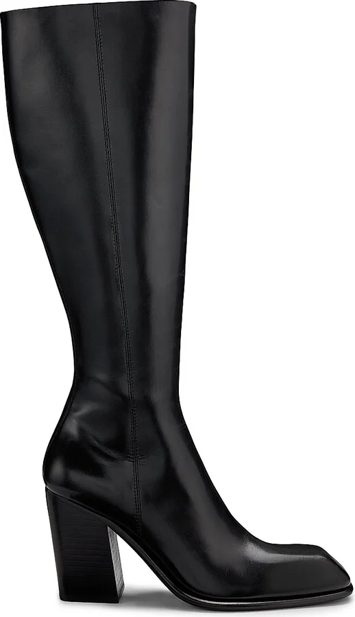 Women's Throttle 95MM Leather Knee-High Boots - Black - Size 5