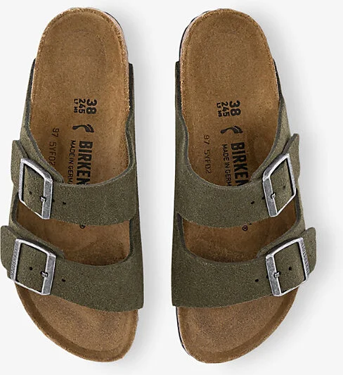 Womens Thyme Suede Arizona Two-Strap Suede Sandals Eur 39 / 6 Uk Women - Image 2