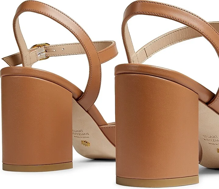 Women's Tia 75MM Leather Sandals - Tan - Size 11.5 - Image 3