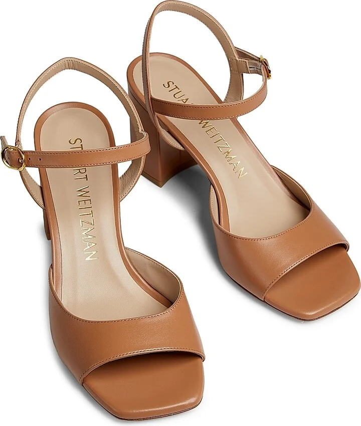 Women's Tia 75MM Leather Sandals - Tan - Size 11.5 - Image 4