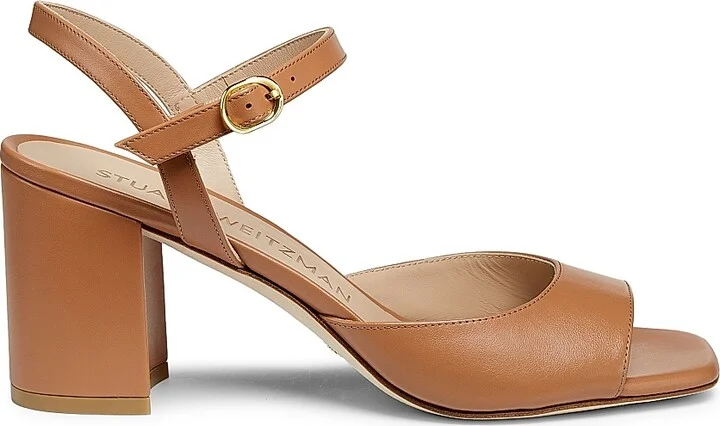 Women's Tia 75MM Leather Sandals - Tan - Size 11.5