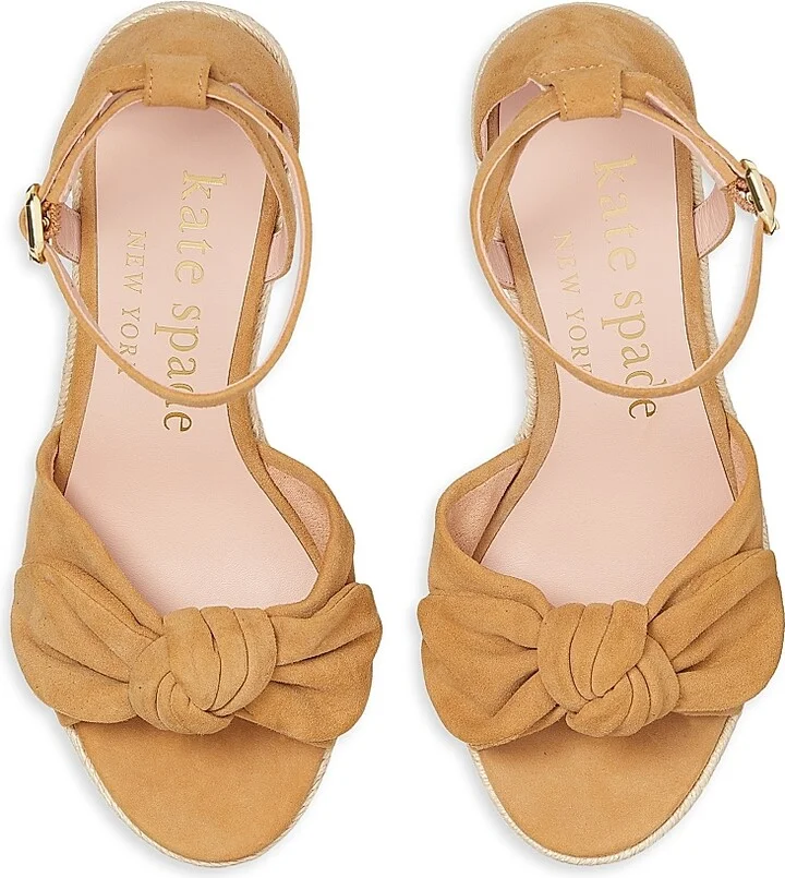 Women's Tianna Suede Wedge Heels - Medium Biscotti - Size 10 - Image 4