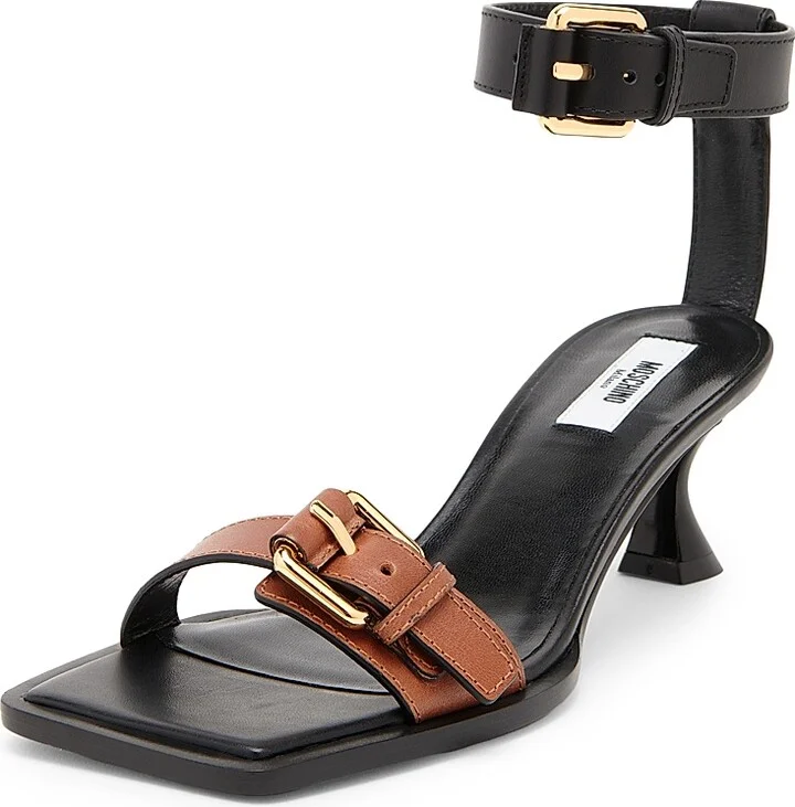 Women's Tie-Me 55MM Leather Sandals - Hide Black - Size 6 - Image 3