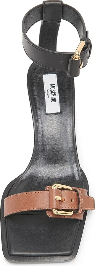 Women's Tie-Me 55MM Leather Sandals - Hide Black - Size 6 - Image 4
