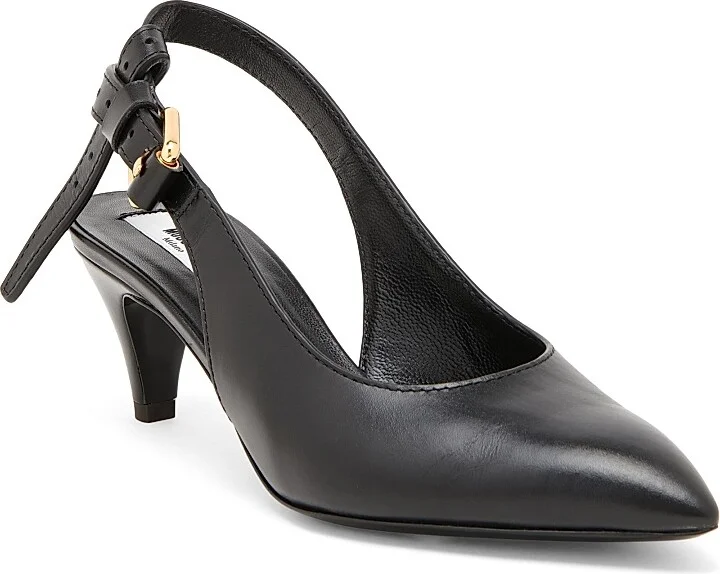 Women's Tie-Me Leather Pumps - Wine - Size 6 - Image 6