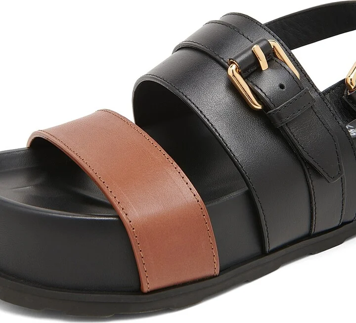 Women's Tie-Me Leather Sandals - Hide Black - Size 6 - Image 5