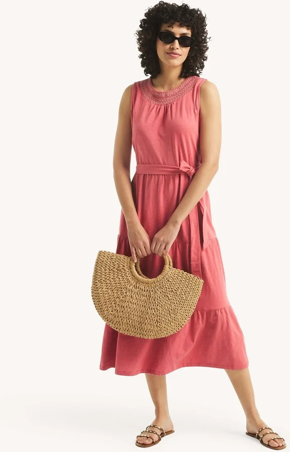 Womens Tiered Midi Dress