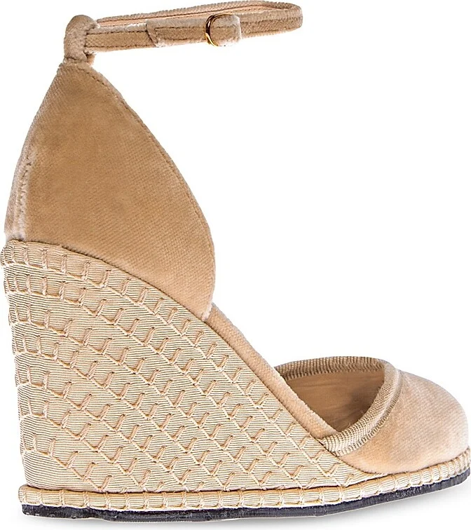 Women's Timeless Delfina 100MM Cotton Velvet Wedge Pumps - Delfina - Size 5 - Image 4