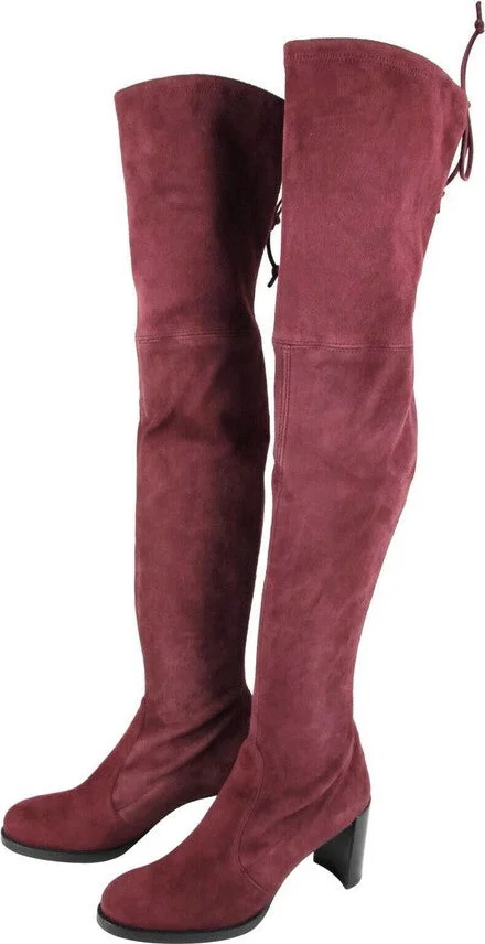 Women's Tipland Cabernet Burgundy Suede Over the Knee Boot - Image 2