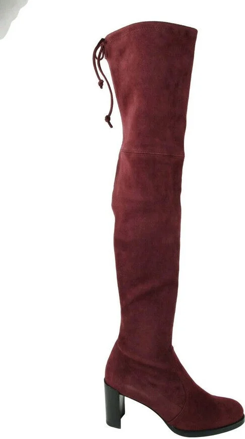 Women's Tipland Cabernet Burgundy Suede Over the Knee Boot - Image 6