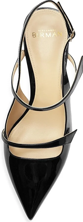Women's Tita 60MM Leather Slingback Pumps - Black - Size 6.5 - Image 4