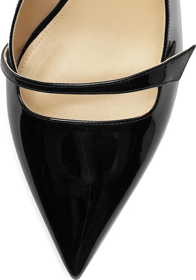 Women's Tita 60MM Leather Slingback Pumps - Black - Size 6.5 - Image 5