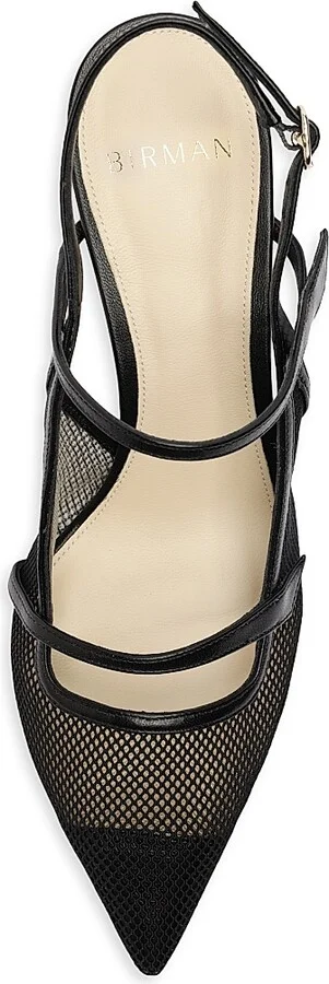 Women's Tita 60MM Mesh & Leather Pumps - Black - Size 6 - Image 4