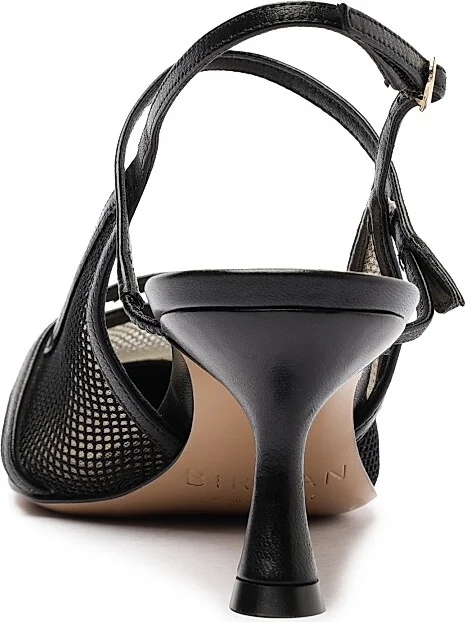 Women's Tita 60MM Mesh & Leather Pumps - Black - Size 6 - Image 6