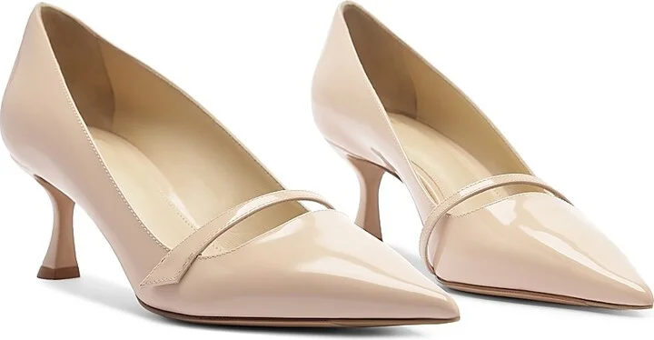 Women's Tita 60MM Patent Leather Pumps - Beige - Size 5 - Image 3