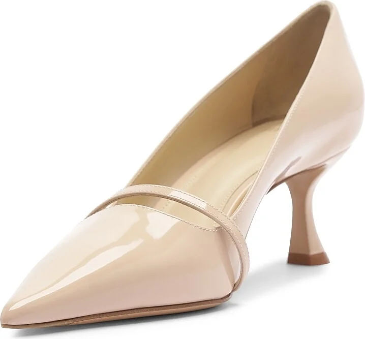 Women's Tita 60MM Patent Leather Pumps - Beige - Size 5 - Image 6