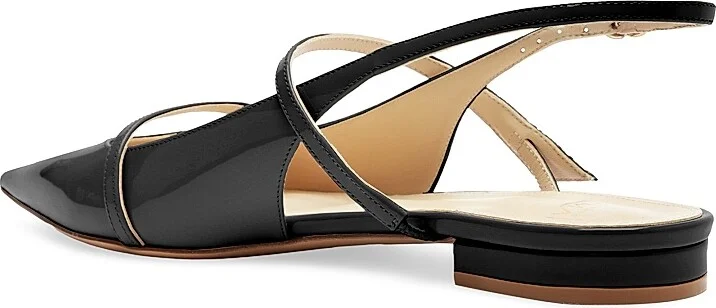 Women's Tita Double-Strap Leather Flats - Black - Size 7.5 - Image 8