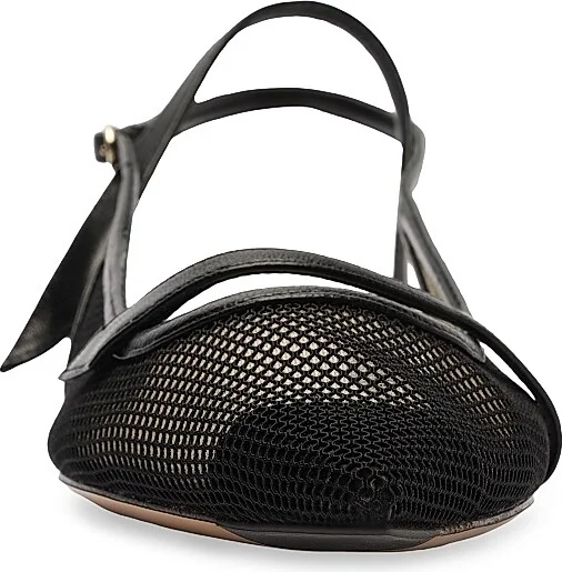 Women's Tita Mesh & Leather Slingback Flats - Black - Size 7.5 - Image 5