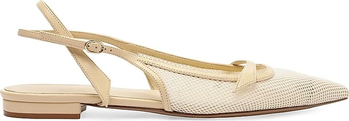 Women's Tita Mesh Slingback Flats - Creamy - Size 7