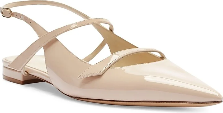 Women's Tita Patent Leather Slingback Flats - Semolina - Size 5.5 - Image 2