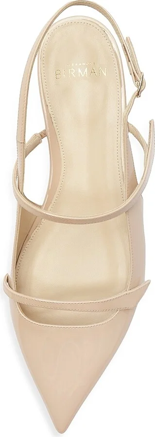 Women's Tita Patent Leather Slingback Flats - Semolina - Size 5.5 - Image 8