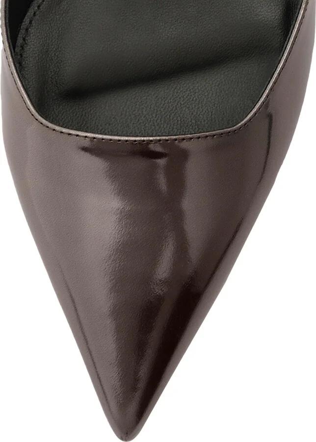 Women's Tita Wrap 85MM Patent Leather Pumps - Grafite - Size 6 - Image 5