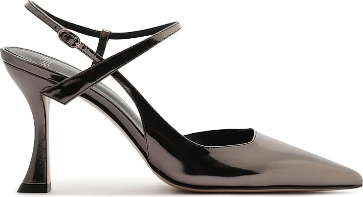 Women's Tita Wrap 85MM Patent Leather Pumps - Grafite - Size 6
