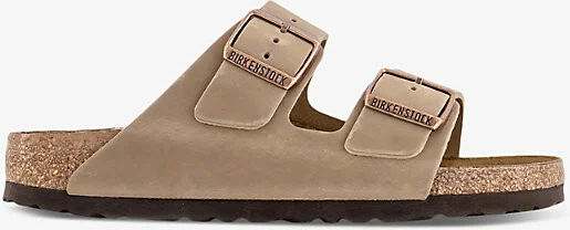 Womens Tobacco Brown Arizona Two-Strap Faux-Leather Sandals Eur 37.5 / 4.5 Uk Women