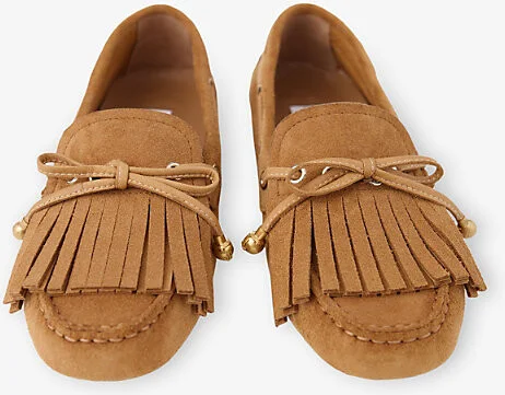 Womens Toffee/Gold Manon F Reverse Suede Loafers Eur 39.5 / 6.5 Uk Women - Image 2