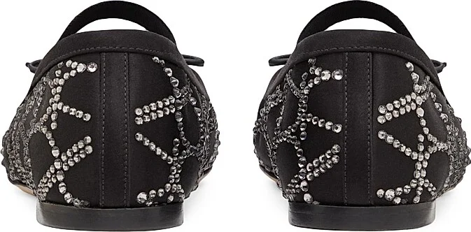 Women's Toile Iconographe Ballerinas with Crystals - Black - Size 9 - Image 3