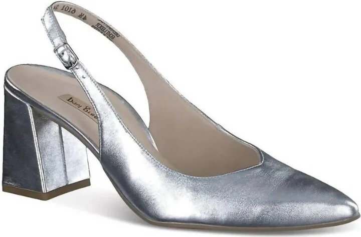 Women's Toluca Sling Pumps Shoe In Metallic