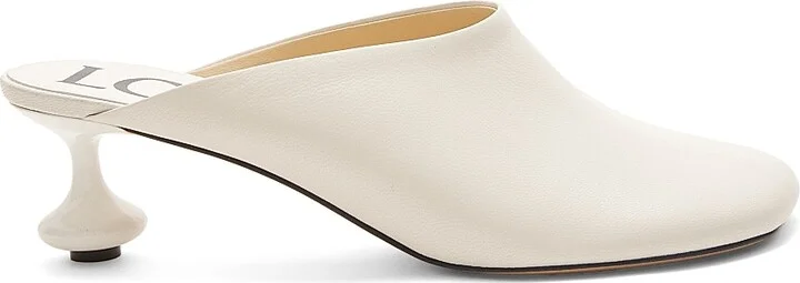 Women's Toy 45MM Leather Mules - White - Size 5