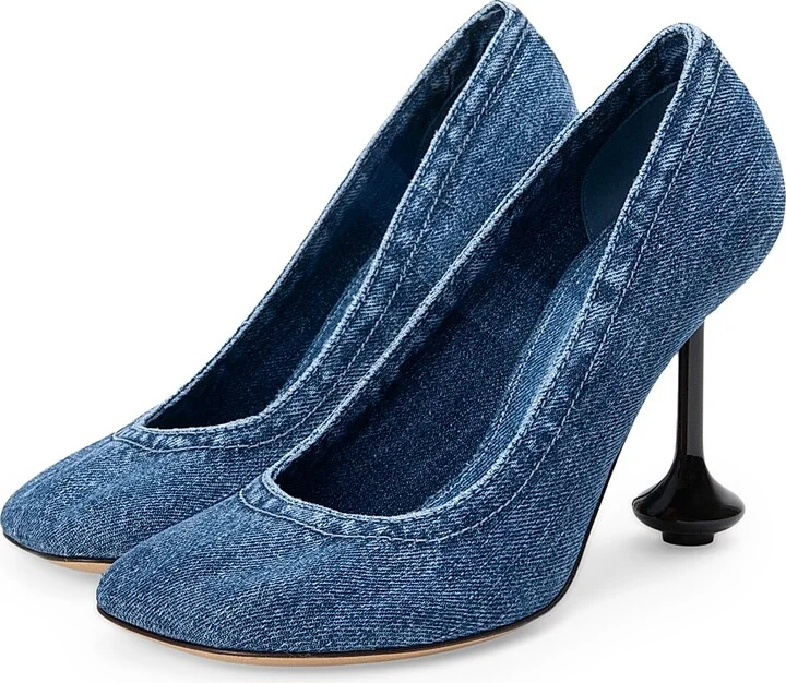 Women's Toy 90MM Denim Pumps - Washed Denim - Size 6 - Image 2