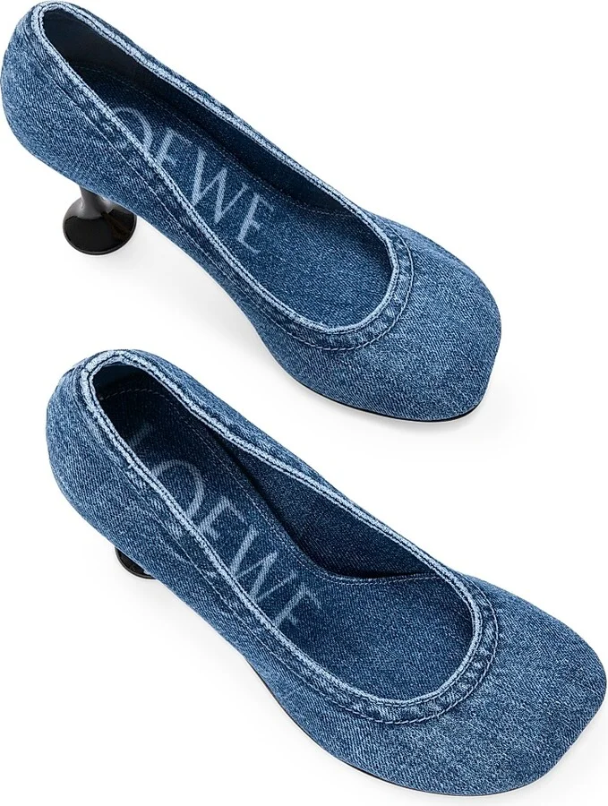 Women's Toy 90MM Denim Pumps - Washed Denim - Size 6 - Image 3