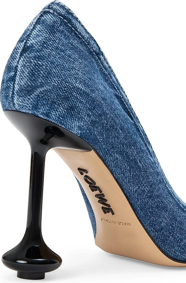 Women's Toy 90MM Denim Pumps - Washed Denim - Size 6 - Image 4