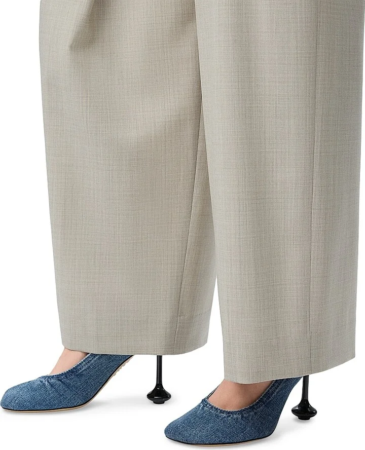 Women's Toy 90MM Denim Pumps - Washed Denim - Size 6 - Image 5
