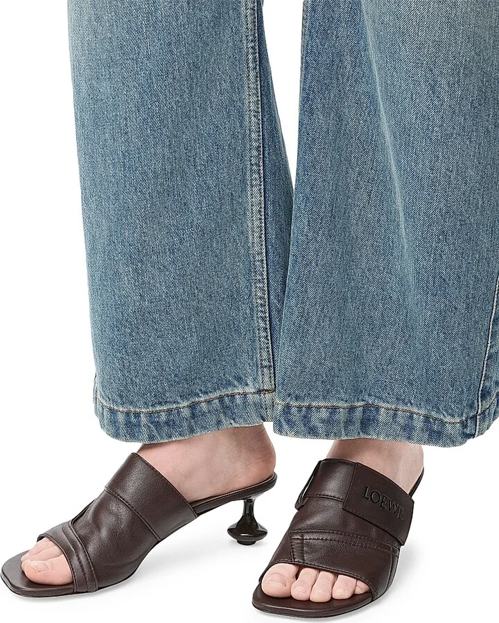 Women's Toy Panta 45MM Leather Mule Slides - Brownie - Size 5 Sandals - Image 5