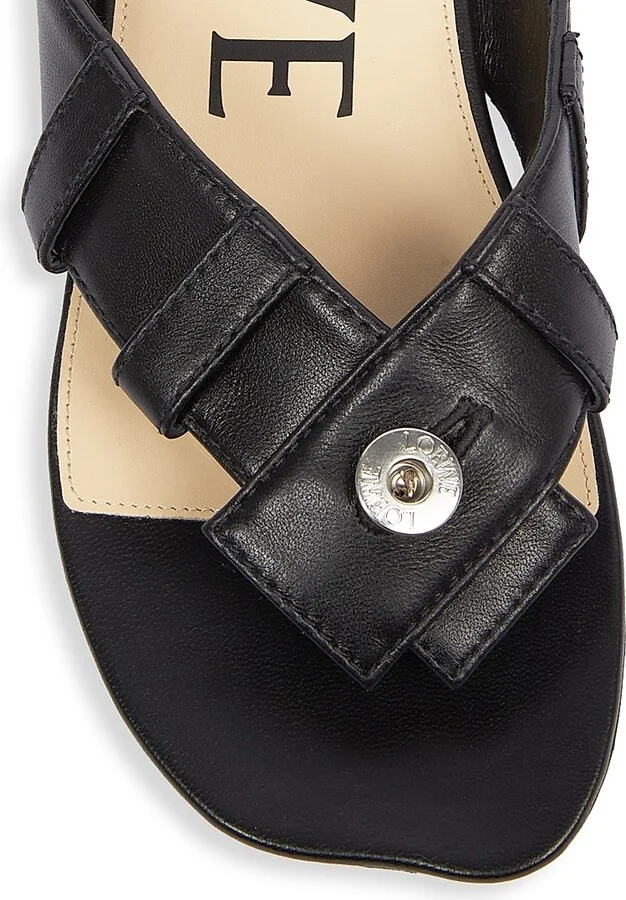 Women's Toy Panta Leather Sandals - Black - Size 6 - Image 4