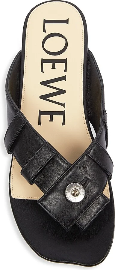 Women's Toy Panta Leather Sandals - Black - Size 6 - Image 5