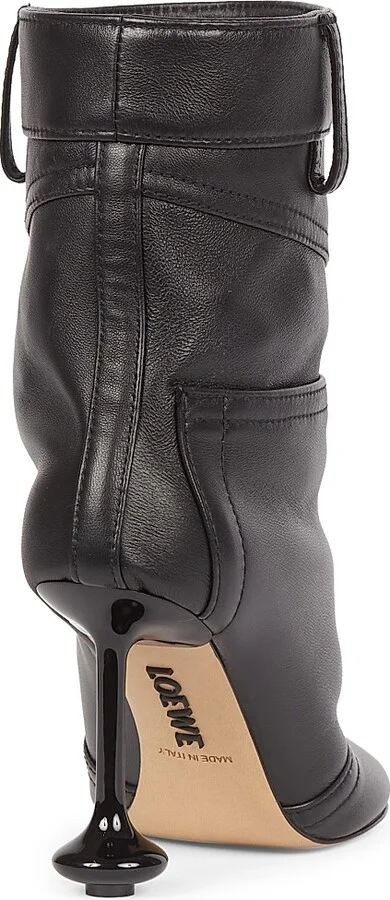 Women's Toy Pants 90MM Leather Booties - Black - Size 6 - Image 3