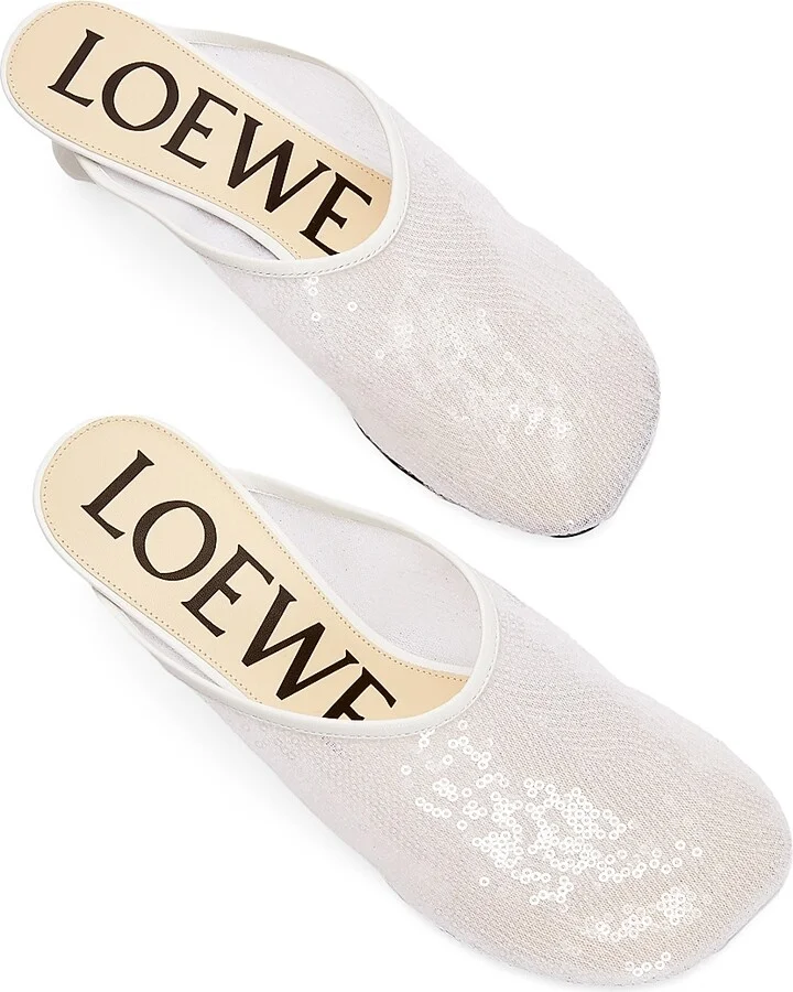 Women's Toy Sequin 45MM Mules - Transparent White - Size 5 - Image 3