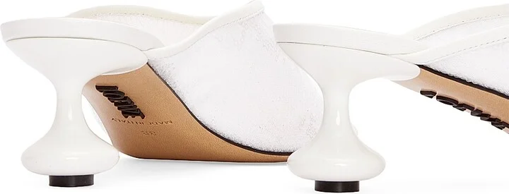 Women's Toy Sequin 45MM Mules - Transparent White - Size 5 - Image 4